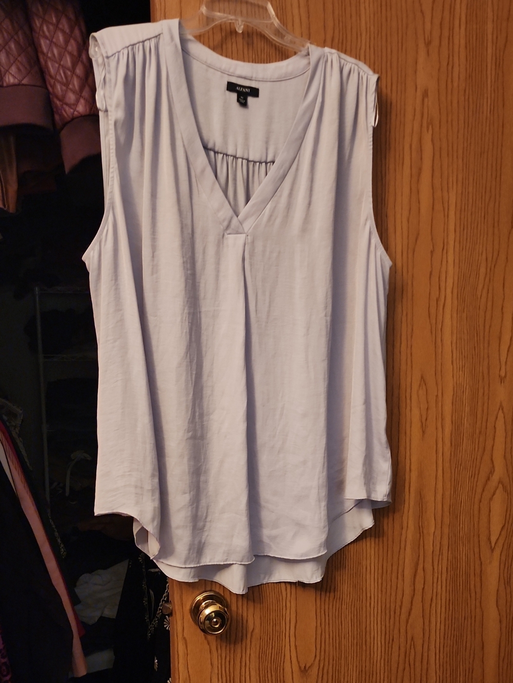 Alfani Light Gray V-Neck Sleeveless Camisole